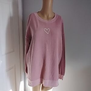 Cozy Pink Heart Women's Sweatshirt